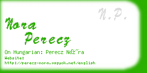 nora perecz business card